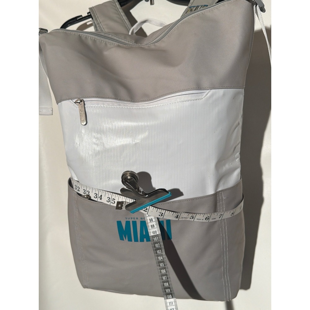 Super Bowl LIV Miami NFL Backpack Gray White Commemorative Football Bag - Picture 8 of 10